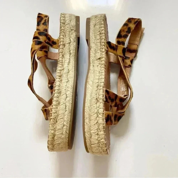 Madewell Malia Leopard Espadrille Platform Sandals size 8 - Picture 10 of 13